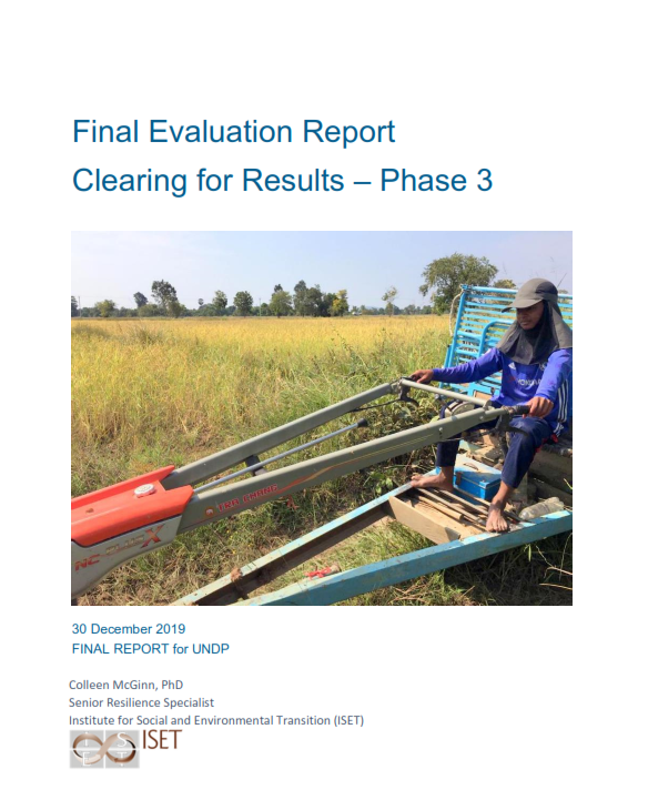 Final Evaluation: Clearing for Results Phase 3: Mine Action for Human Development Project