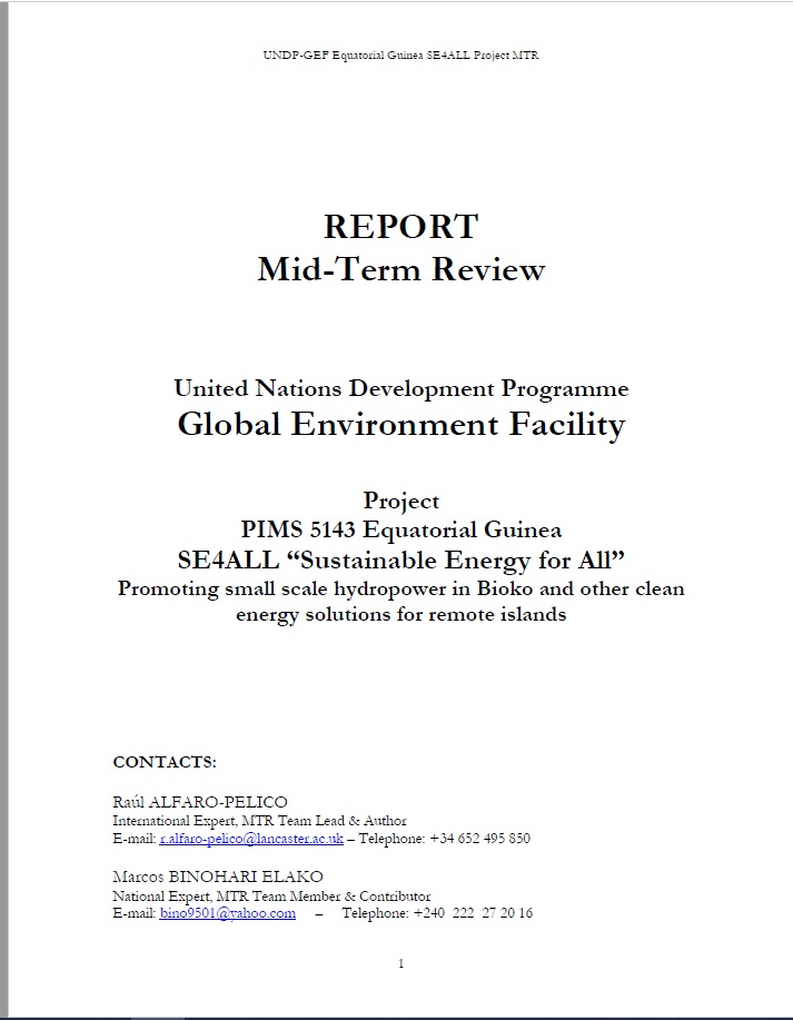 PIMS 5143 (SE4ALL) Mid-term Evaluation