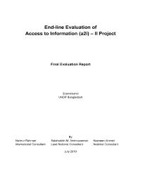 Final Evaluation of Access to Information programme II