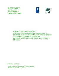 Terminal Evaluation _STRENGTHENING LIBERIA’S CAPABILITY TO PROVIDE CLIMATE INFORMATION AND SERVICES TO ENHANCE CLIMATE RESILIENT DEVELOPMENT AND ADAPTATION TO CLIMATE CHANGE