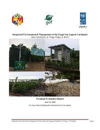 Integrated Enviromental Management of the Fanga'uta Lagoon Catchment