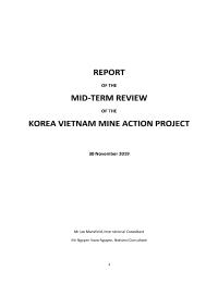 Mid term evaluation of the Korea – Vietnam Mine Action Project (00098770)