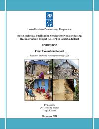 Final Evaluation of Socio-Technical Facilitation Services to Housing Reconstruction in Gorkha District (GOI funded)