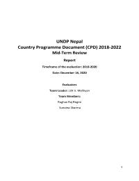Mid Term Review of Country Programme Document (CPD)