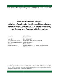 Final Evaluation General Commission for Survey