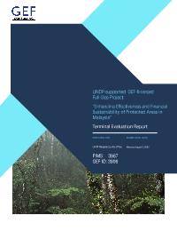 Terminal Evaluation of the Enhancing Management Effectiveness and Financial Sustainability of Protected Areas in Malaysia