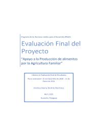 Evaluación del Proyecto Producción de Alimentos