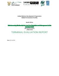UNDP-GEF Terminal Evaluation of Mainstreaming Biodiversity into Land Use Regulation and Management at the Municipal Scale
