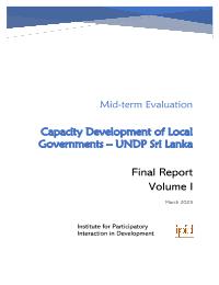 Mid-term evaluation – Capacity Development of Local Governments