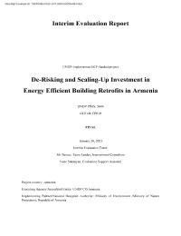 De-Risking and Scaling-Up Investment in Energy Efficient Building Retrofits in Armenia Interim Evaluation