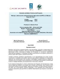 FSP Environmentally Sound Management and Destruction of PCBs in Mexico: Second Stage - Mid Term Evaluation