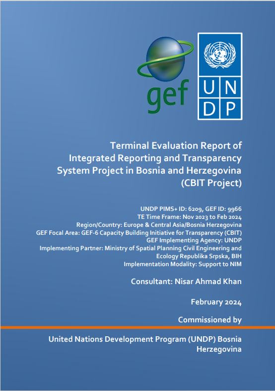 Terminal Evaluation of the Project Integrated Reporting and Transparency System of Bosnia and Herzegovina