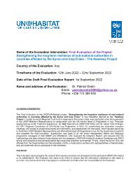 Final Evaluation: Strengthening the Long-Term Resilience of Subnational Authorities in  countries affected by the Syrian and Iraqi Crisis â?? The Headway Project