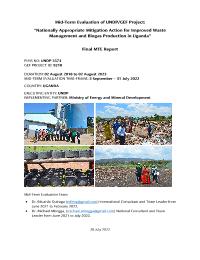 Mid-Term Evaluation of Nationally Appropriate Mitigation Action for Improved Waste Management and Biogas Production in Uganda Project