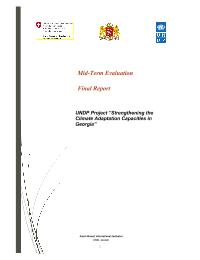 Mid-term Evaluation: Strengthening Climate Adaptation Capacities in Georgia (SDC)