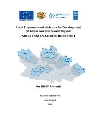 Mid-term Project Evaluation: EU LEAD in Lori and Tavush Regions of Armenia