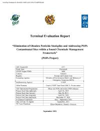 Final Project Evaluation:  UNDP-GEF Elimination of Persistent Organic Pollutants