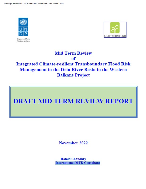 Mid-term external evaluation for the project “Integrated climate-resilient transboundary flood risk management in the Drin River basin in the Western Balkans (Drini FRM project)”