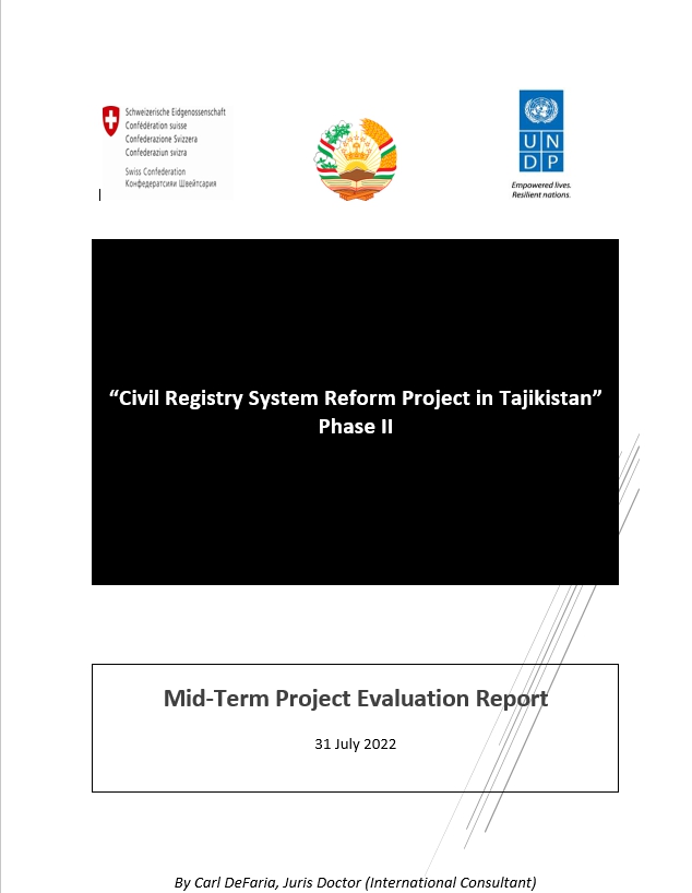 Civil Registry System Reform Project in Tajikistan project mid-term evaluation 
