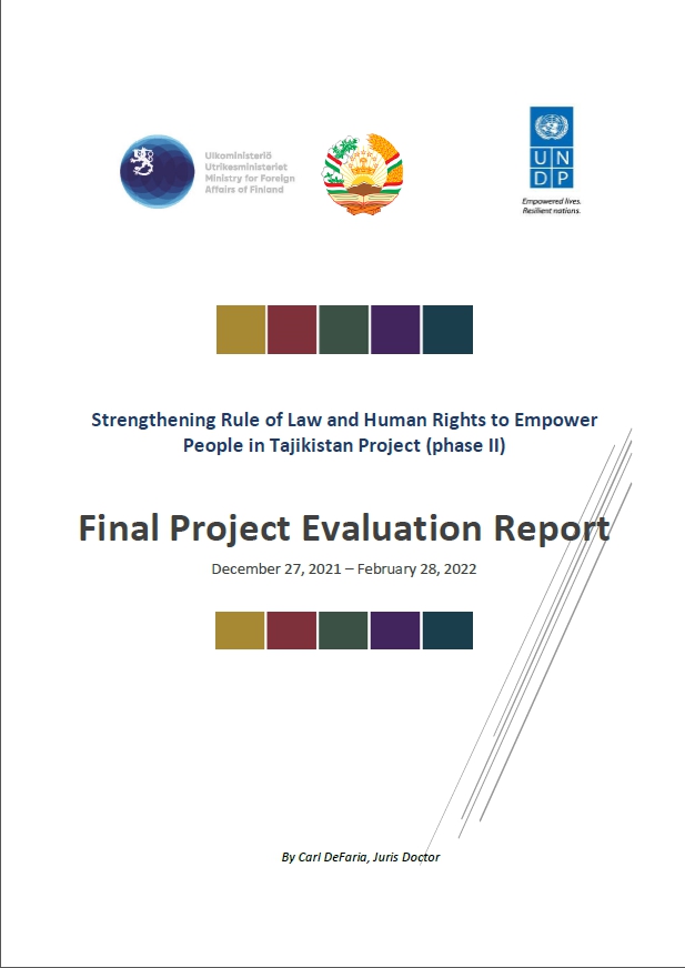 Strengthening Rule of Law and Human Rights to Empower People in Tajikistan – Phase II project final evaluation