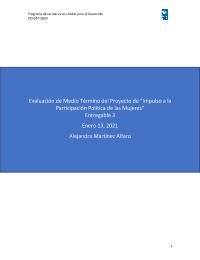 Evaluación de Medio Término del Proyecto de “Impulso a la  Participación Política de las Mujeres"