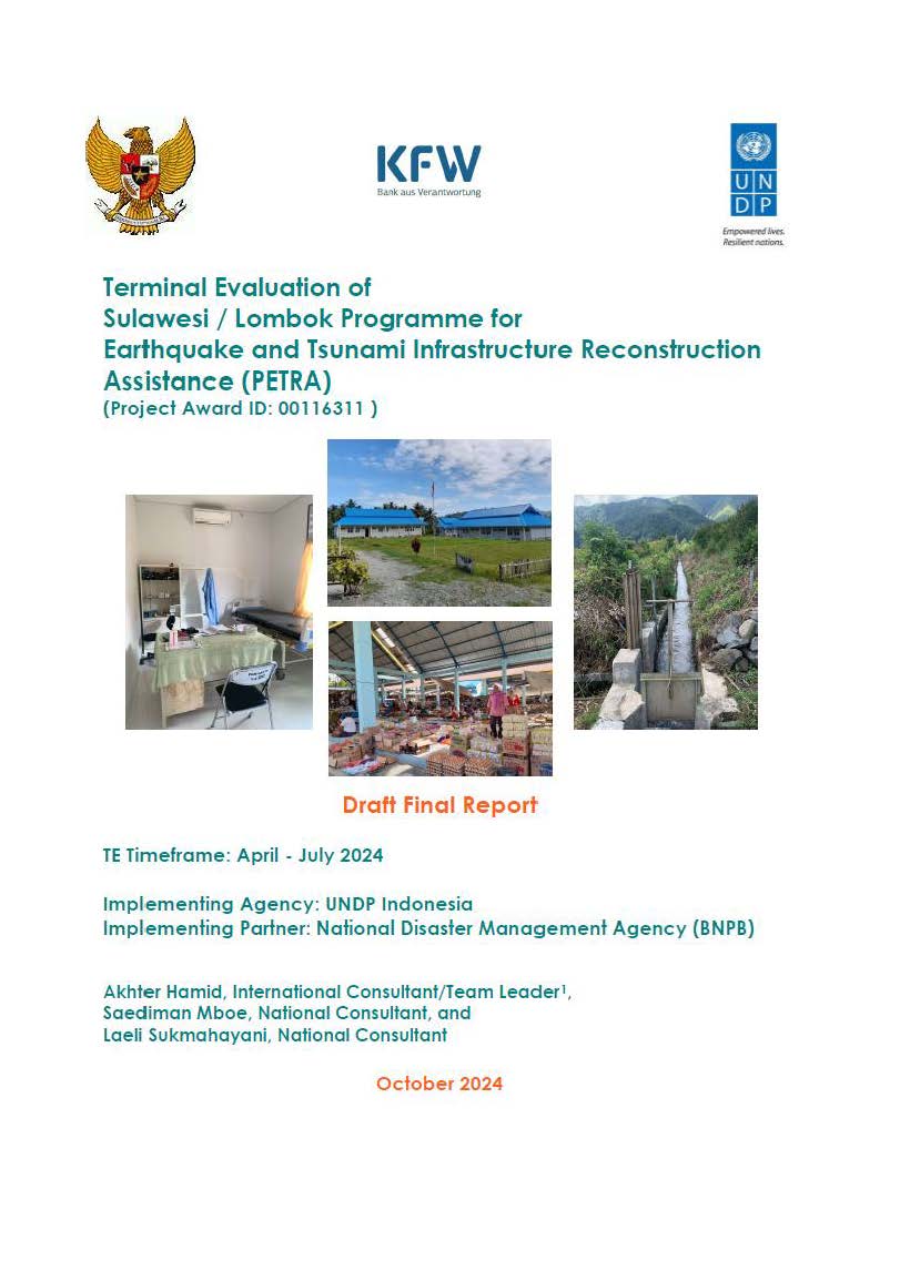 00116311 Programme for Earthquake and Tsunami Infrastructure Reconstruction Assistance (PETRA) Terminal Evaluation