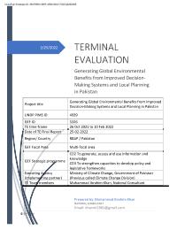 Terminal Evaluation of  Generating Global Env. Benefits from Improved Decision Project
