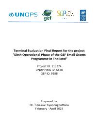 GEF Small Grants Programme Final Evaluation