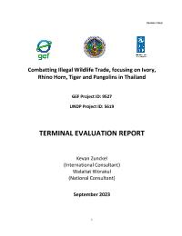 Combating Illegal Wildlife Trade - Terminal Evaluation