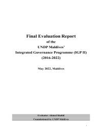 Final Project Evaluation of Integrated Governance Programme II