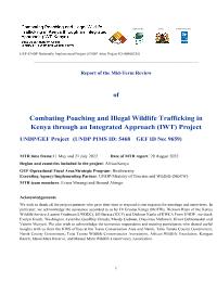 Combating Poaching and Illegal Wildlife Trafficking in Kenya through an Integrated Approach (IWT).