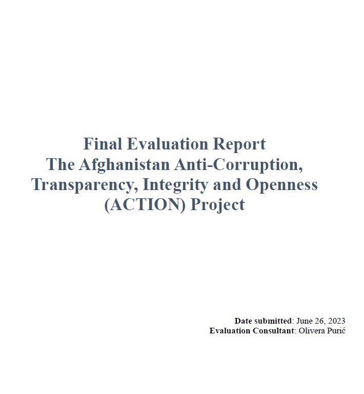 Final Evaluation Anti-corruption Project (ACTION)