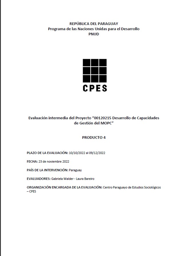 Evaluación Intermedia Proyecto 120215 - Fortalecimiento MOPC