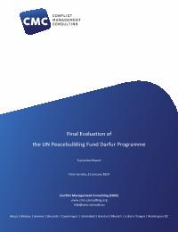 Joint Programme Evaluation of Peacebuilding and social cohesion Programme in Sudan (Award no. 00122571).