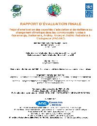 Terminal Evaluation: Climate change adaptation and community resilience (PACARC)