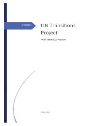 UN Transitions Project – Sustaining Peace and Development Beyond Mission Withdrawal