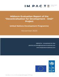 Mid- term review Decentralization for Development D4D