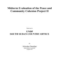 Midterm Evaluation of Peace and Community Cohesion Project II