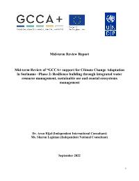 Midterm Review GCCA+ support for Climate Change Adaptation in Suriname – Phase 2