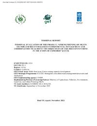 Strengthening of multisector and decentralised environmental management and coordination to achieve the objectives of the Rio Conventions in the Union of Comoros (CCCD)