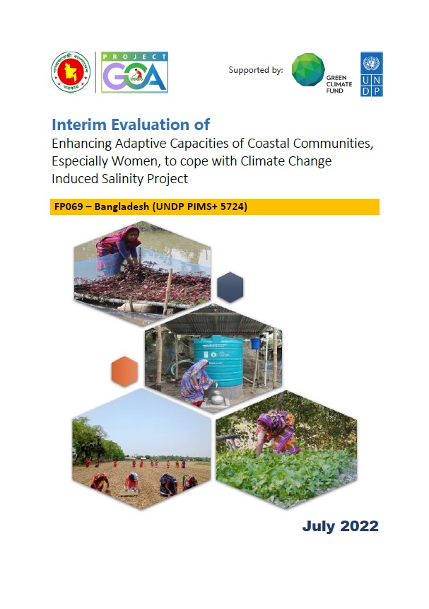 Interim Evaluation of: Enhancing adaptive capacities of coastal communities, especially women, to cope with climate change induced salinity