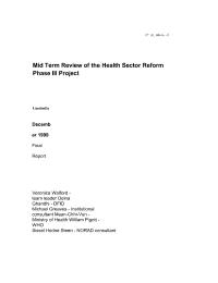 Health Sector Reform Project - Phase III