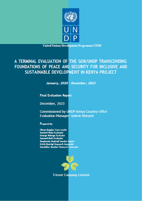 End Term Evaluation of the Transcending Foundations of Peace & Security Project