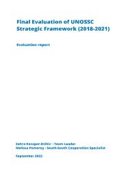 Final Evaluation of UNOSSC Strategic Framework 2018-2021