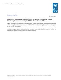 Strategic Review of the Tension Monitoring System