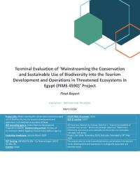 Terminal Evaluation – Egypt: Mainstream Biodiversity into Tourism Development