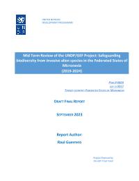 Mid Term Review FSM Biodiversity and Invasive Species (GEF)