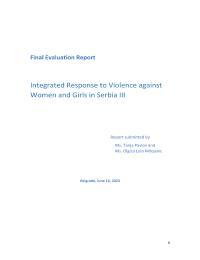 Integrated Response to Violence against Women and Girls in Serbia III