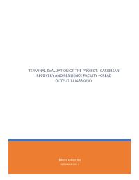 Caribbean Recovery and Resilience Facility (Output 111433 only)