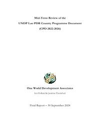Mid-Term Review: Country Programme 2022 - 2026